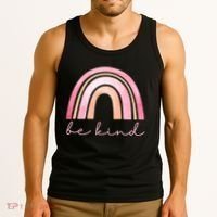 Be Kind Pink Rainbow Cute Gift Tank Top thumb 3