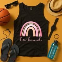 Be Kind Pink Rainbow Cute Gift Tank Top thumb 4