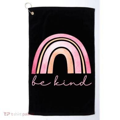 Be Kind Pink Rainbow Cute Gift Golf Towel