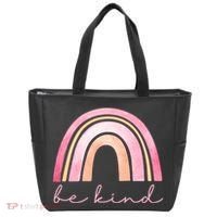 Be Kind Pink Rainbow Cute Gift Tote Bag thumb 0