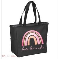 Be Kind Pink Rainbow Cute Gift Tote Bag thumb 2