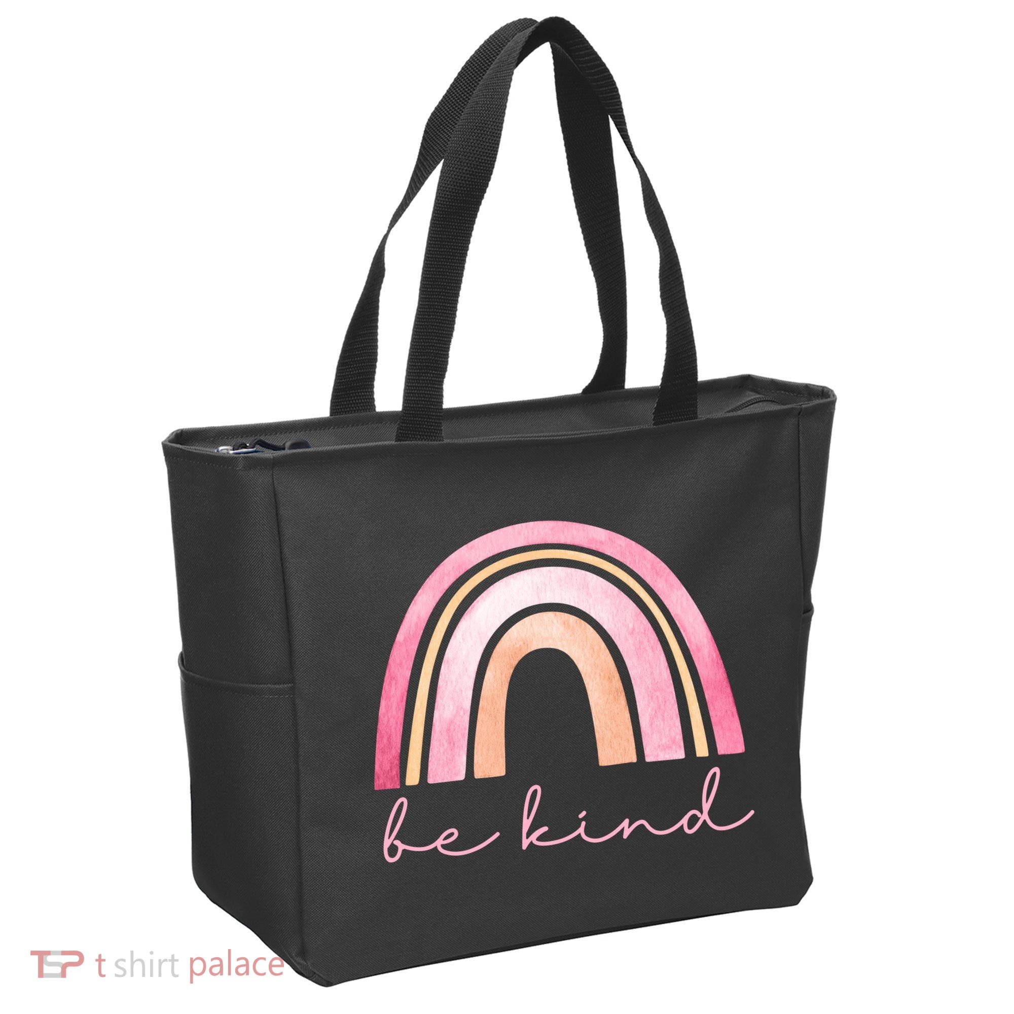 Be Kind Pink Rainbow Cute Gift Tote Bag