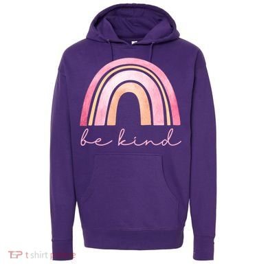 Be Kind Pink Rainbow Cute Gift Hoodie