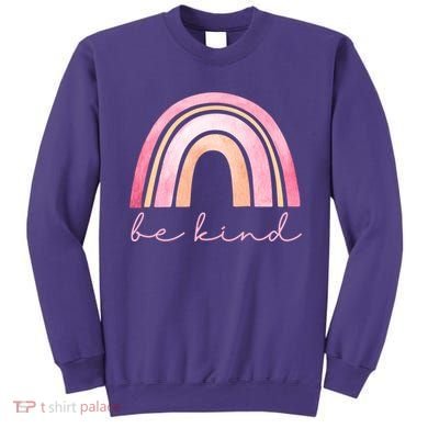 Be Kind Pink Rainbow Cute Gift Sweatshirt