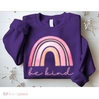 Be Kind Pink Rainbow Cute Gift Sweatshirt thumb 2
