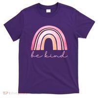 Be Kind Pink Rainbow Cute Gift T-Shirt thumb 0