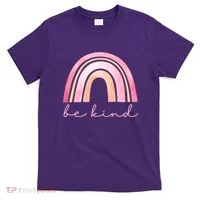 Be Kind Pink Rainbow Cute Gift T-Shirt thumb 0