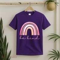 Be Kind Pink Rainbow Cute Gift T-Shirt thumb 2