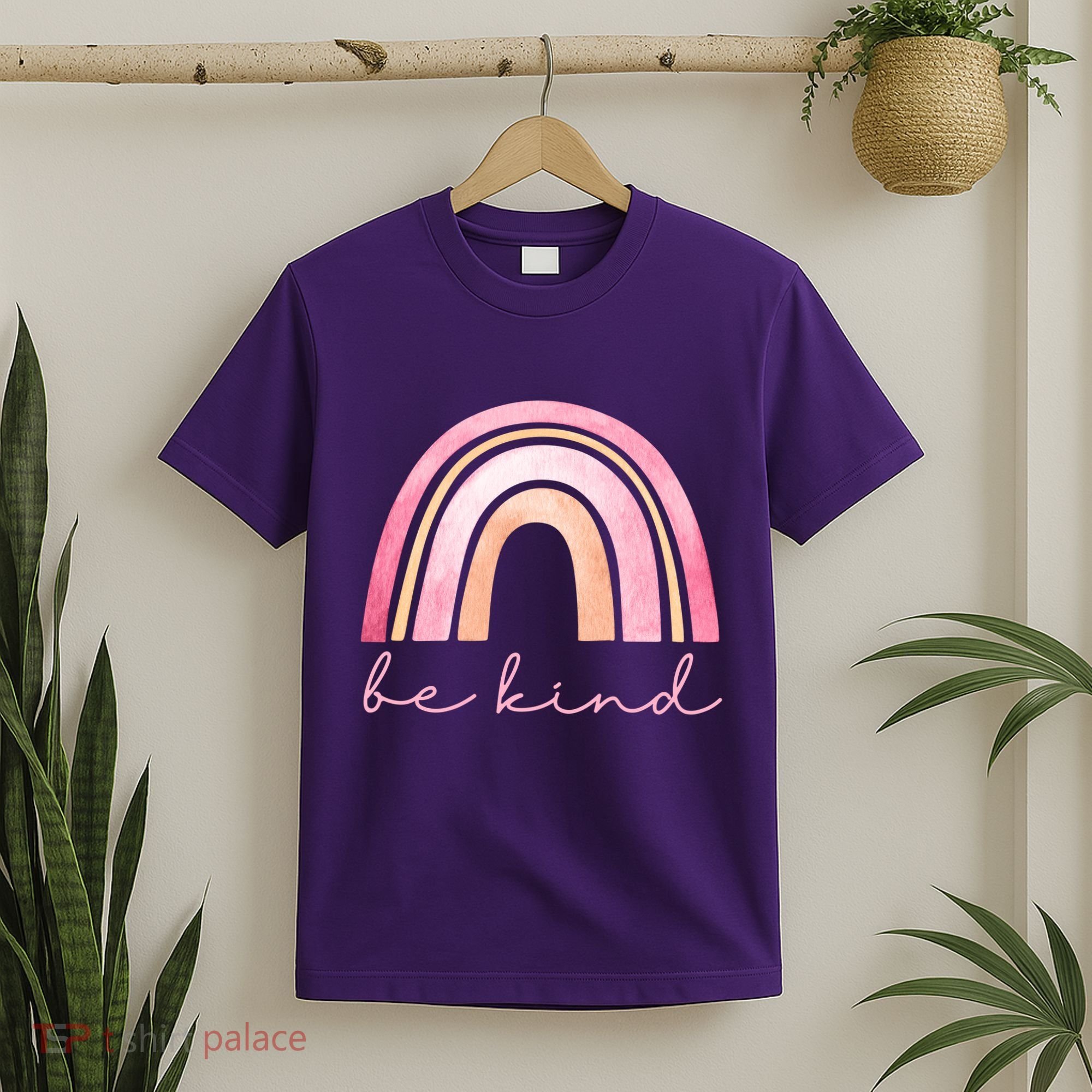 Be Kind Pink Rainbow Cute Gift T-Shirt