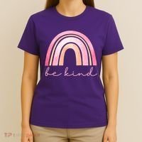 Be Kind Pink Rainbow Cute Gift T-Shirt thumb 4