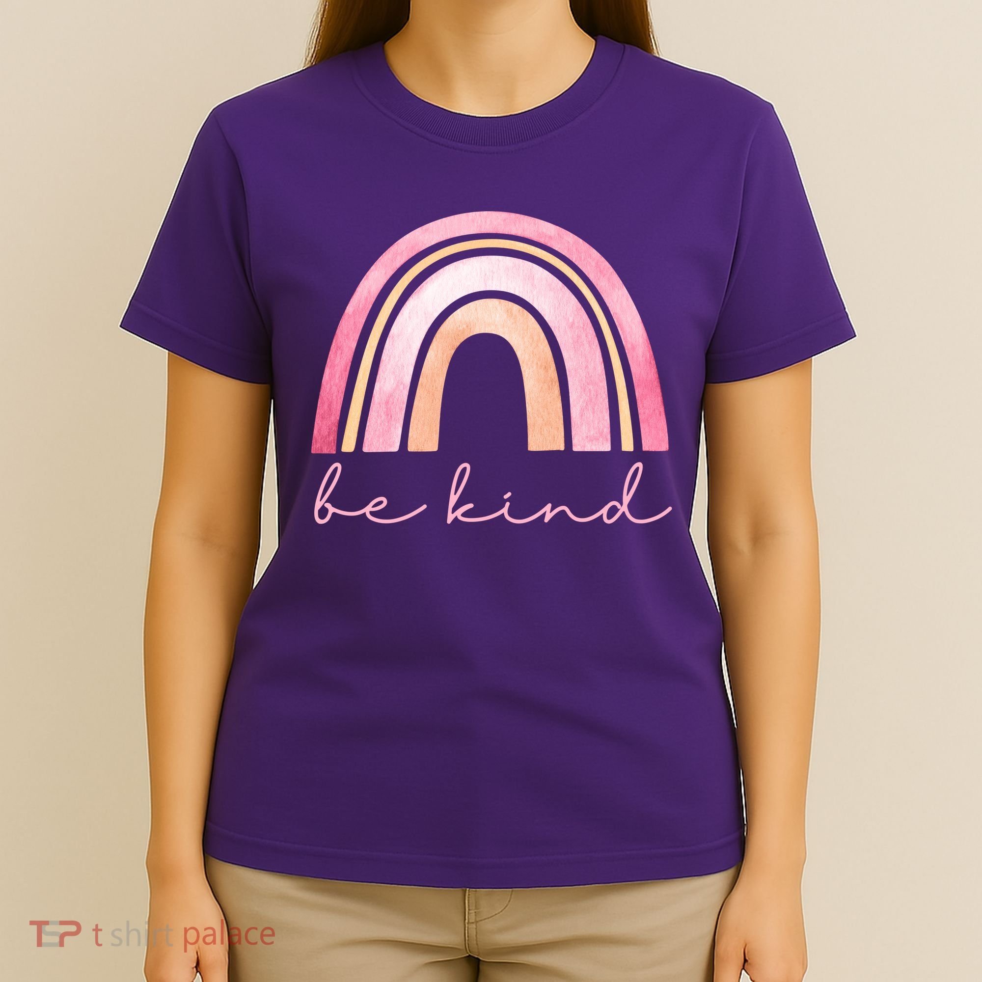 Be Kind Pink Rainbow Cute Gift T-Shirt