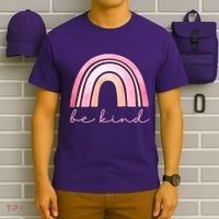 Be Kind Pink Rainbow Cute Gift T-Shirt thumb 6