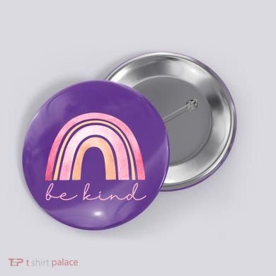 Be Kind Pink Rainbow Cute Gift Button