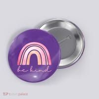Be Kind Pink Rainbow Cute Gift Button thumb 0