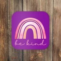 Be Kind Pink Rainbow Cute Gift Coaster thumb 0