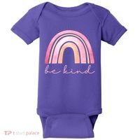 Be Kind Pink Rainbow Cute Gift Baby Bodysuit thumb 0