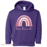 Be Kind Pink Rainbow Cute Gift Toddler Hoodie thumb 0