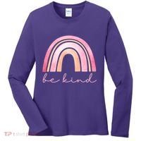 Be Kind Pink Rainbow Cute Gift Women's Long Sleeve Shirt thumb 0