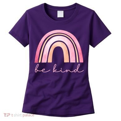 Be Kind Pink Rainbow Cute Gift Women's T-Shirt