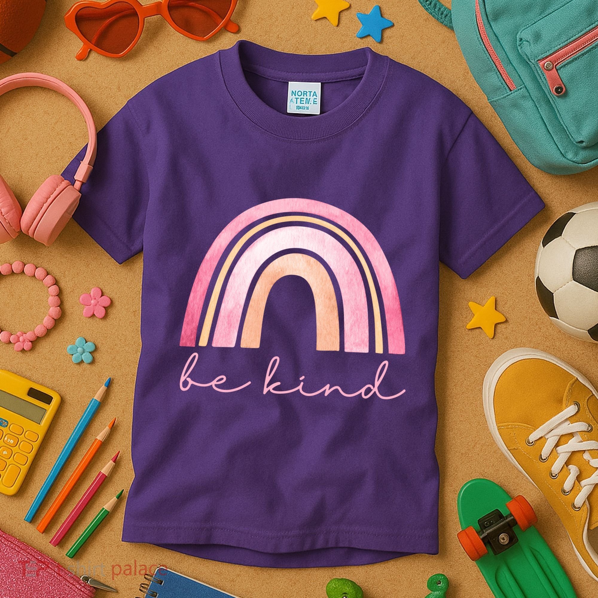 Be Kind Pink Rainbow Cute Gift Kids T-Shirt