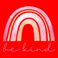 Be Kind Pink Rainbow Cute Gift Santa Hat thumb 1
