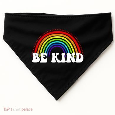 Be Kind Rainbow Positive Quote USA-Made Doggie Bandana