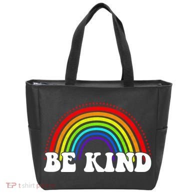 Be Kind Rainbow Positive Quote Tote Bag