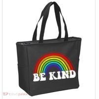 Be Kind Rainbow Positive Quote Tote Bag thumb 2