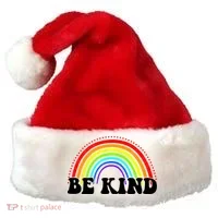 Be Kind Rainbow Positive Quote Santa Hat thumb 0