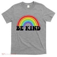 Be Kind Rainbow Positive Quote T-Shirt thumb 0