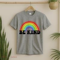 Be Kind Rainbow Positive Quote T-Shirt thumb 2