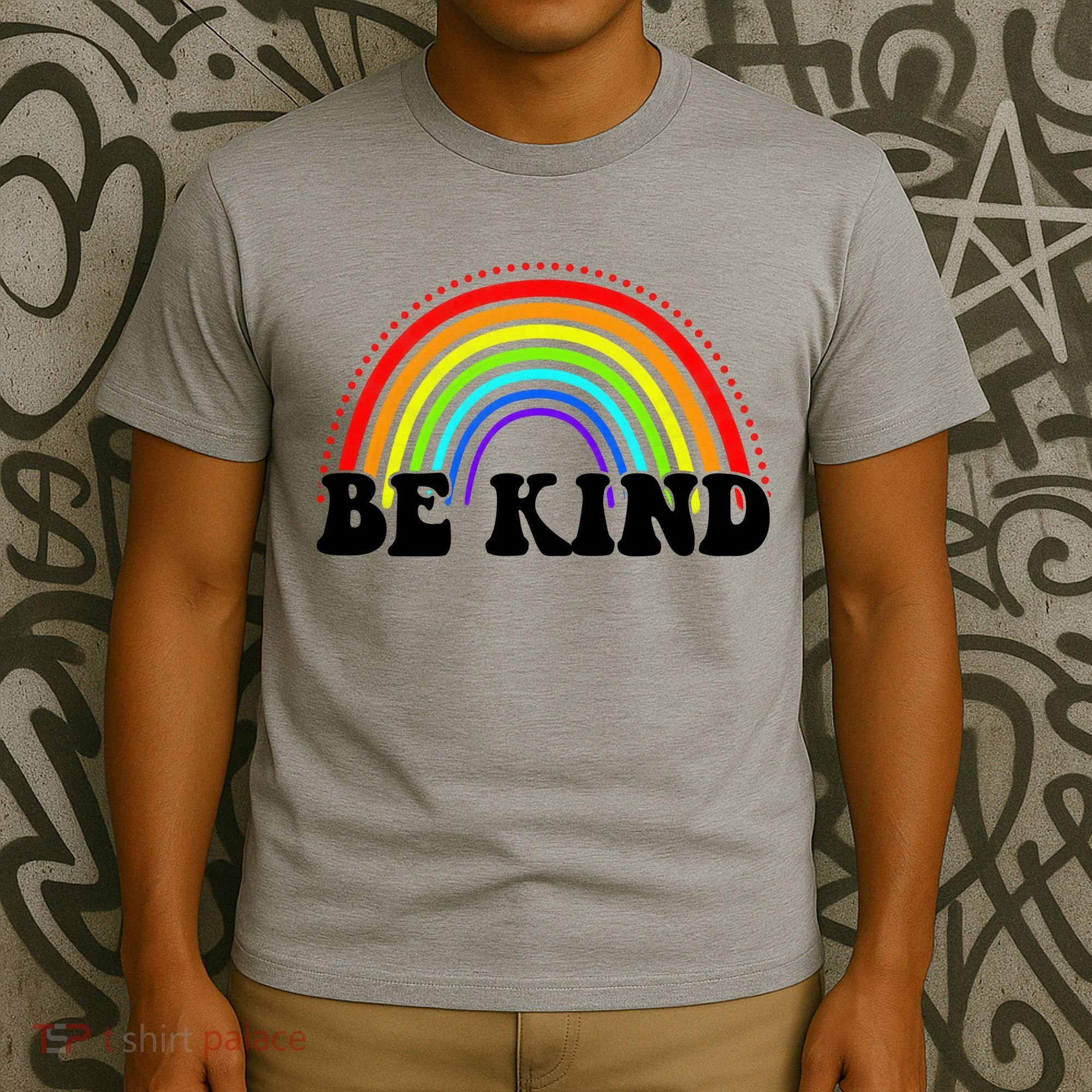 Be Kind Rainbow Positive Quote T-Shirt