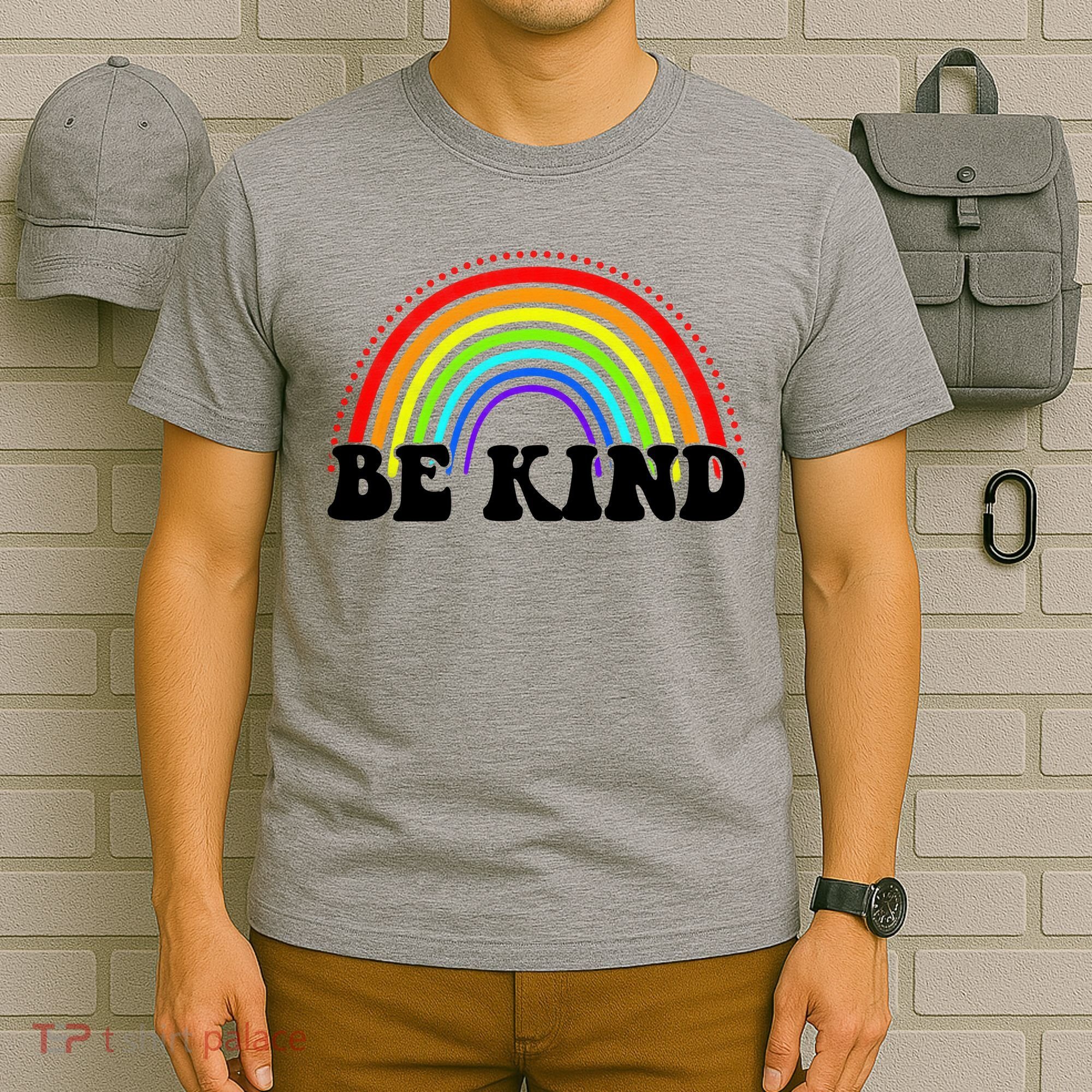 Be Kind Rainbow Positive Quote T-Shirt