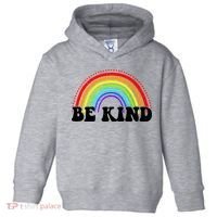Be Kind Rainbow Positive Quote Toddler Hoodie thumb 0