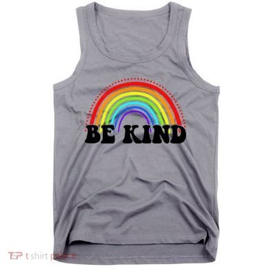 Be Kind Rainbow Positive Quote Tank Top