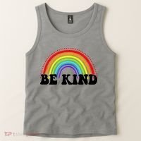 Be Kind Rainbow Positive Quote Tank Top thumb 2