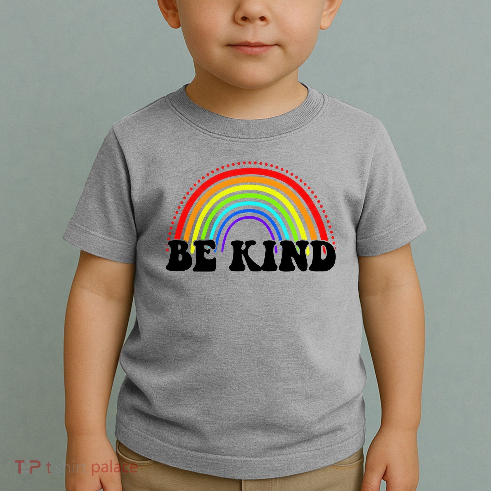 Be Kind Rainbow Positive Quote Toddler T-Shirt