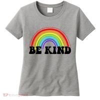 Be Kind Rainbow Positive Quote Women's T-Shirt thumb 0