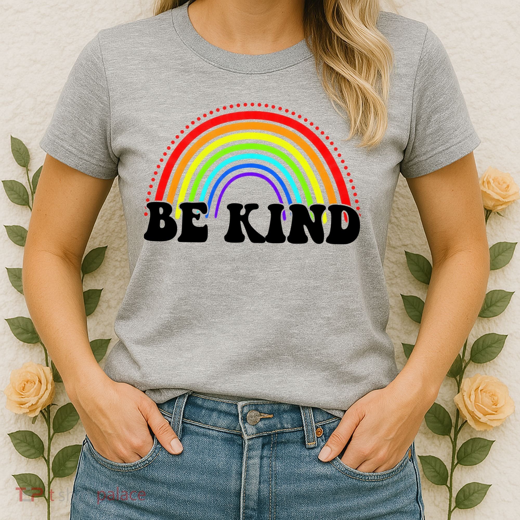 Be Kind Rainbow Positive Quote Women's T-Shirt