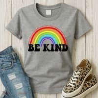 Be Kind Rainbow Positive Quote Women's T-Shirt thumb 3