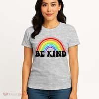 Be Kind Rainbow Positive Quote Women's T-Shirt thumb 4
