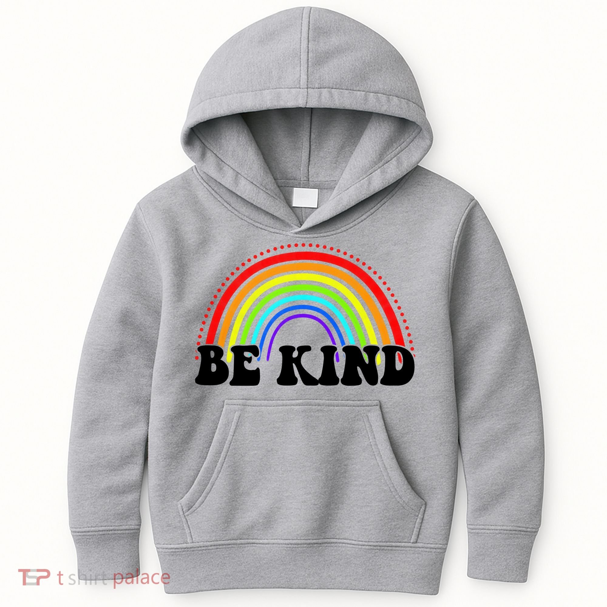 Be Kind Rainbow Positive Quote Kids Hoodie