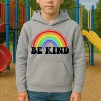 Be Kind Rainbow Positive Quote Kids Hoodie thumb 2