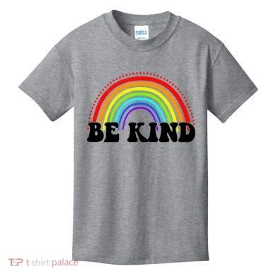 Be Kind Rainbow Positive Quote Kids T-Shirt
