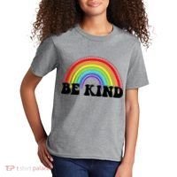 Be Kind Rainbow Positive Quote Kids T-Shirt thumb 2