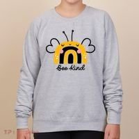 Bee Kind Rainbow Honey Bumble Bee Kindness Women's Sweatshirt thumb 0