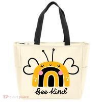 Bee Kind Rainbow Honey Bumble Bee Kindness Tote Bag thumb 0