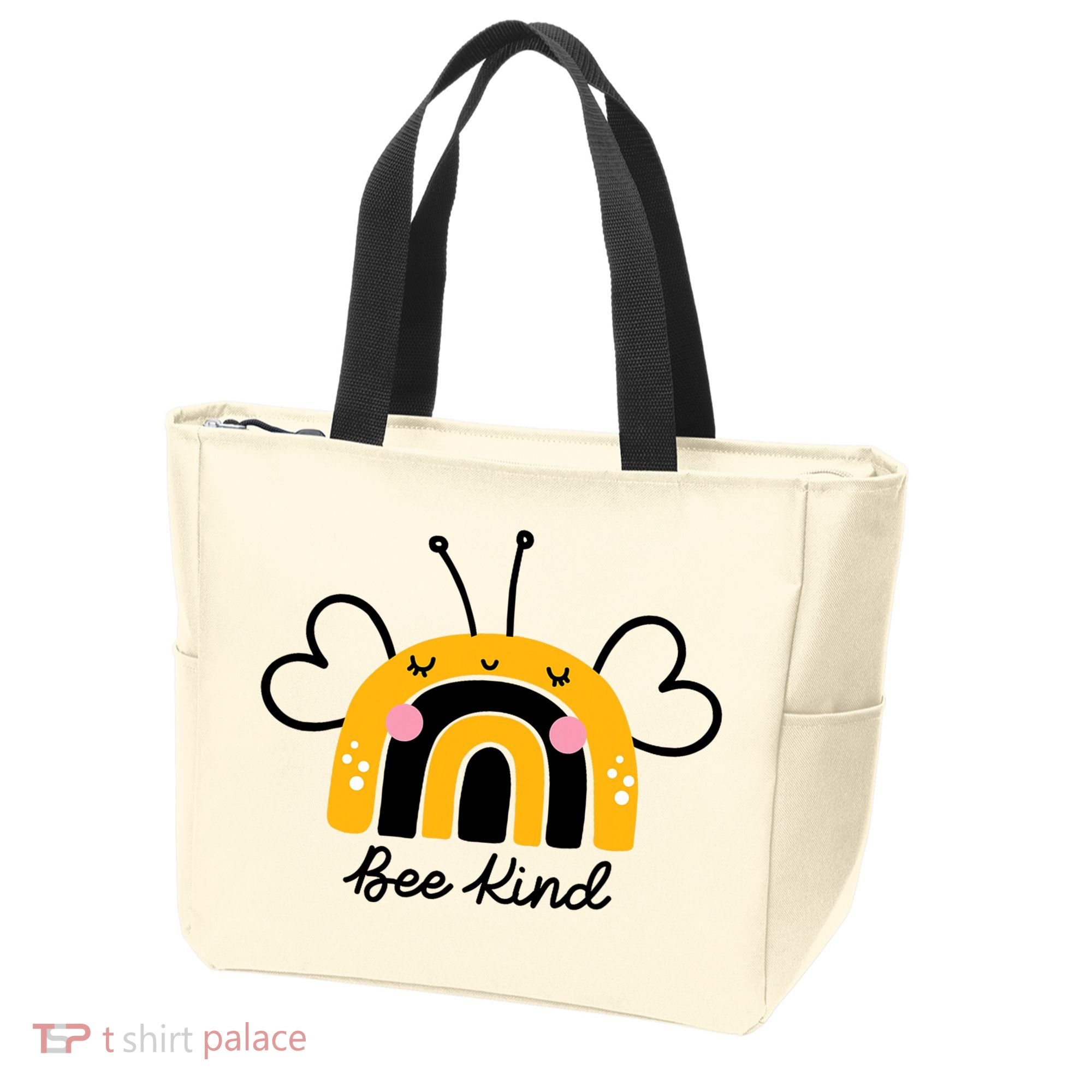 Bee Kind Rainbow Honey Bumble Bee Kindness Tote Bag