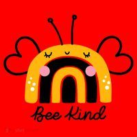 Bee Kind Rainbow Honey Bumble Bee Kindness Santa Hat thumb 1