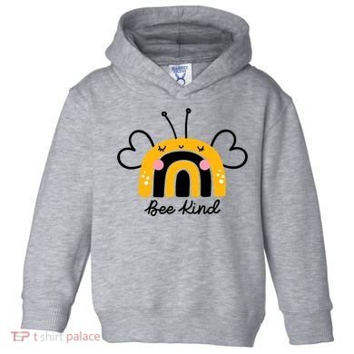 Bee Kind Rainbow Honey Bumble Bee Kindness Toddler Hoodie